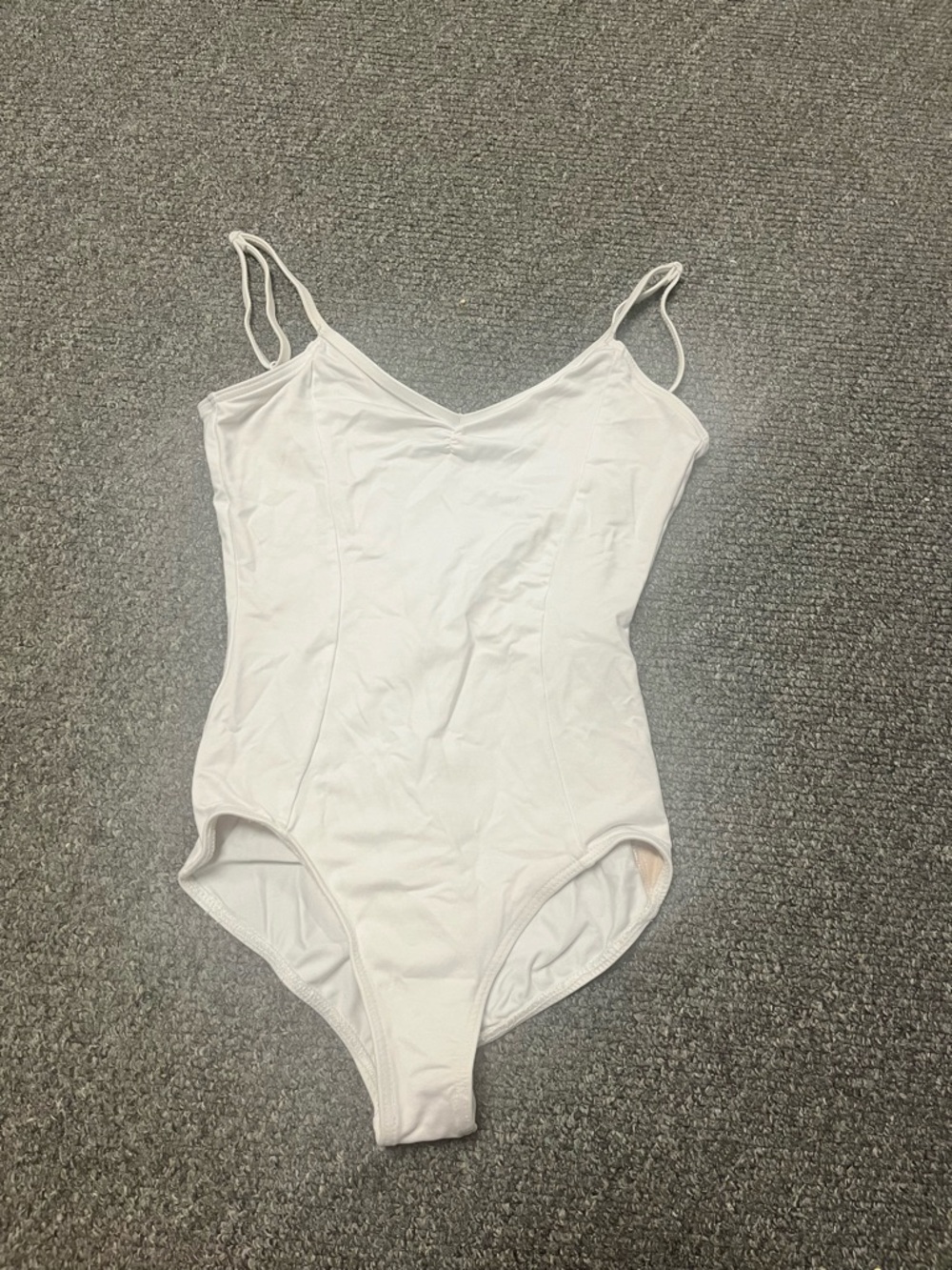 Capezio White Dance Leotard with Scoop Neck